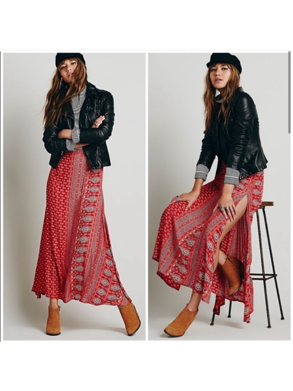Rare Spell Gypsiana Maxi
Split Skirt Red Bandana M Side
Slit Medium